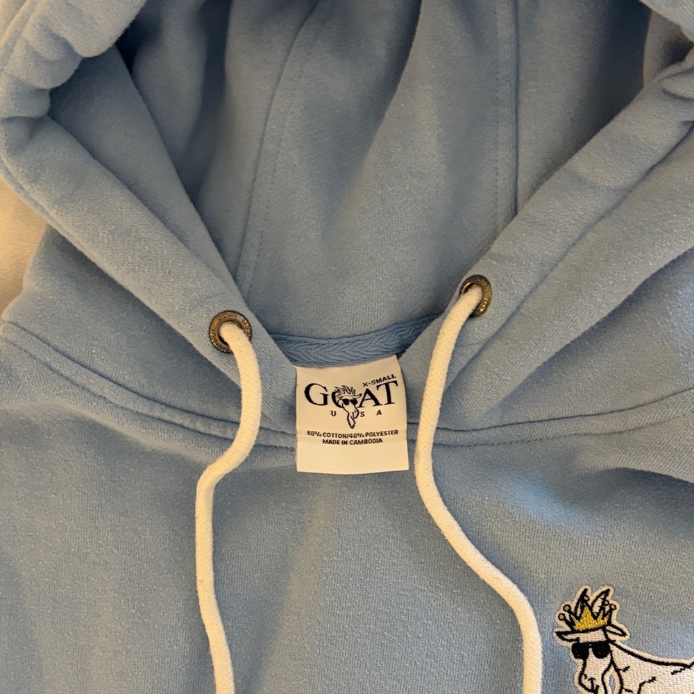 Goat USA Light Blue Women’s Hoodie - Picture 3 of 3